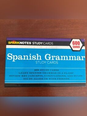Spanish Grammar Study Cards - Blue